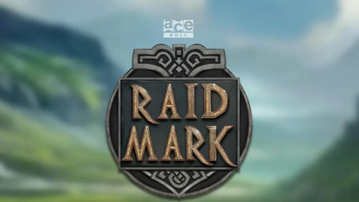 Pemandangan kapal Viking di tengah badai dalam slot Raidmark